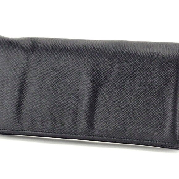 Prada Long Wallet Logo Safiano Leather Authentic USED - Picture 1 of 8
